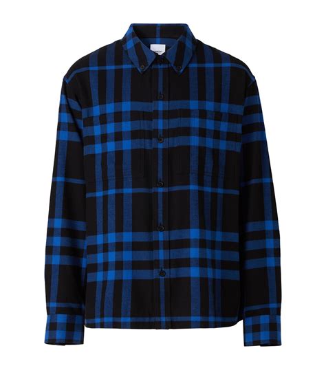 burberry london white shirt|Burberry check flannel shirt.